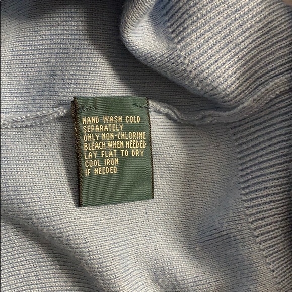 Light Blue Polo Ralph Lauren V Neck Sweater - Picture 7 of 8